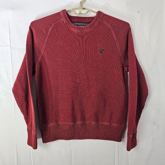 American Eagle Outfitters Other - American Eagle Outfitters Sweater Mens Medium Red Crew Neck Cotton Pullover